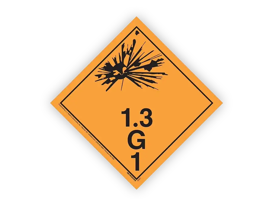 Classement 1.3G artifices