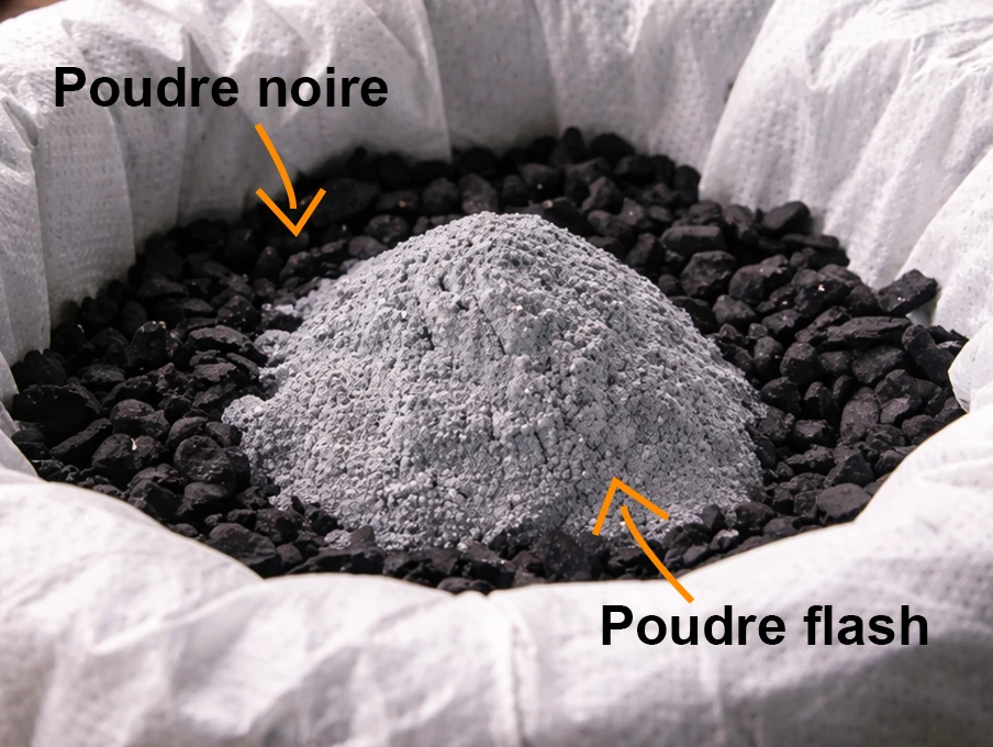 Différence entre poudre noire et poudre flash