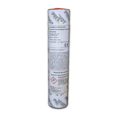 Jacques Prevot Artifices - chandelle 40 mm 1 tir pot à feu multicolore