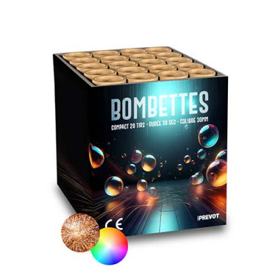 Jacques Prevot Artifices - compact 20 tirs 30 mm bombettes kamuro à pointes