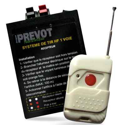 Jacques Prevot Artifices - système de tir sans fil 1 impulsion avec télécommande