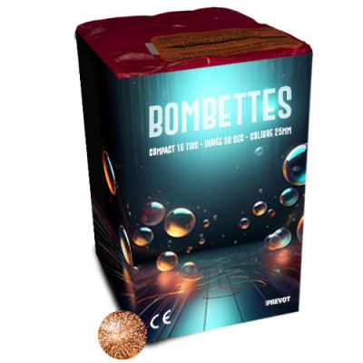 Jacques Prevot Artifices - compact 16 tirs 25 mm bombettes kamuro