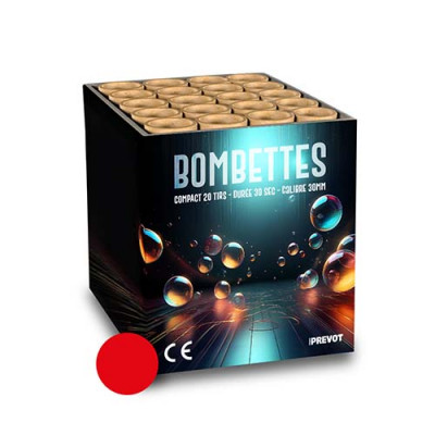 Jacques Prevot Artifices - compact 20 tirs 30 mm bombettes cli rouge