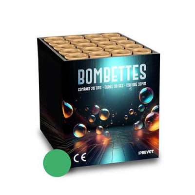Jacques Prevot Artifices - compact 20 tirs 30 mm bombettes cli vert