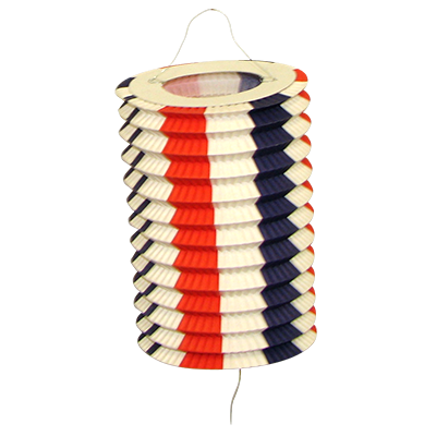 Jacques Prevot Artifices - douzaine de lampions cylindrique tricolore 16 cm