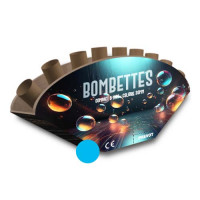 Jacques Prevot Artifices - bande 9 tirs 30mm éventaillé PAF bleu et bombettes bleues