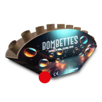 Jacques Prevot Artifices - bande 9 tirs 30mm éventaillé PAF et bombettes rouges