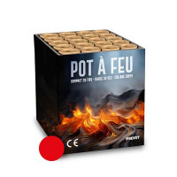 Jacques Prevot Artifices - compact 20 tir pot à feu et bombettes rouges