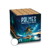 Jacques Prevot Artifices - compact 20 tirs 30 mm palmes blanc scintillant or