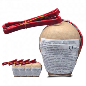 Jacques Prevot Artifices - 5 bombes 100 mm cercle progressif feuille morte assorties