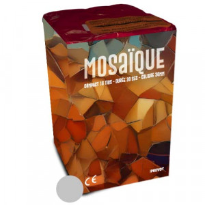 Jacques Prevot Artifices - compact 16 tirs 30 mm mosaïque argent