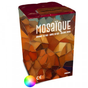 Jacques Prevot Artifices - compact 16 tirs 30 mm mosaïque assorti