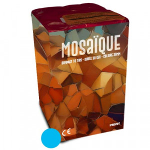 Jacques Prevot Artifices - compact 16 tirs 30 mm mosaïque bleu