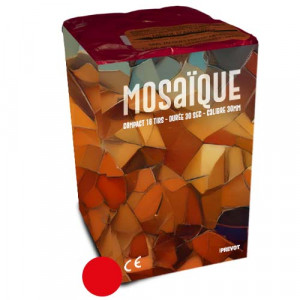Jacques Prevot Artifices - compact 16 tirs 30 mm mosaïque rouge