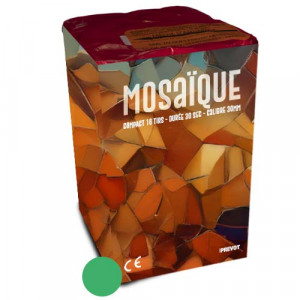 Jacques Prevot Artifices - compact 16 tirs 30 mm mosaïque vert