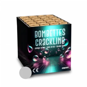 Jacques Prevot Artifices - compact 20 tirs 30 mm bombettes argent final crackling