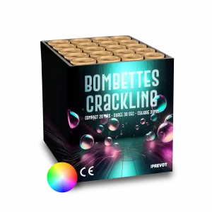 Jacques Prevot Artifices - compact 20 tirs 30 mm bombettes assorties final crackling