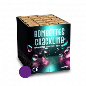 Jacques Prevot Artifices - compact 20 tirs 30 mm bombettes pourpre final crackling