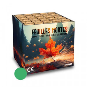 Jacques Prevot Artifices - compact 25 tirs 30 mm feuilles mortes vertes