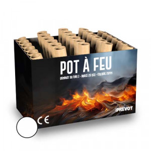 Jacques Prevot Artifices - compact 30 tirs 20 mm z pot à feu cli blanc