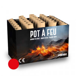 Jacques Prevot Artifices - compact 30 tirs 20 mm z pot à feu rouge