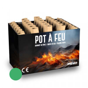 Jacques Prevot Artifices - compact 30 tirs 20 mm z pot à feu vert