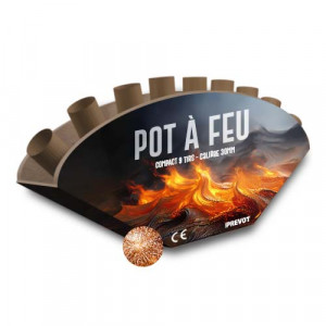 Jacques Prevot Artifices - compact 9 tirs 30 mm éventaillé bande pot à feu kamuro