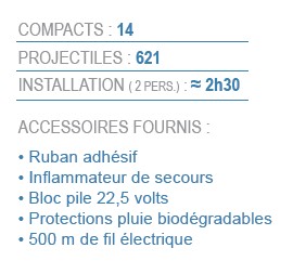 Contenu du feu d'artifice 102